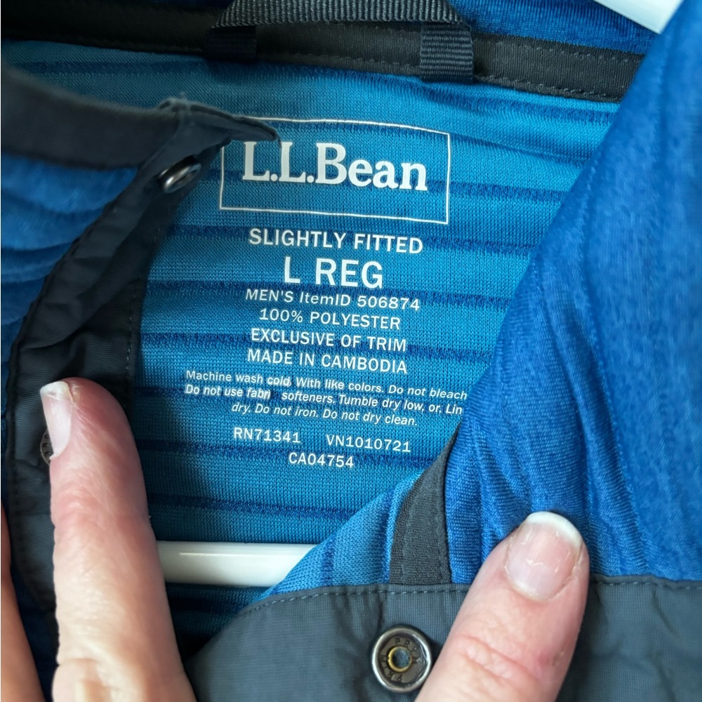 LL Bean sweater fleece sz L men - Picture 2 of 7